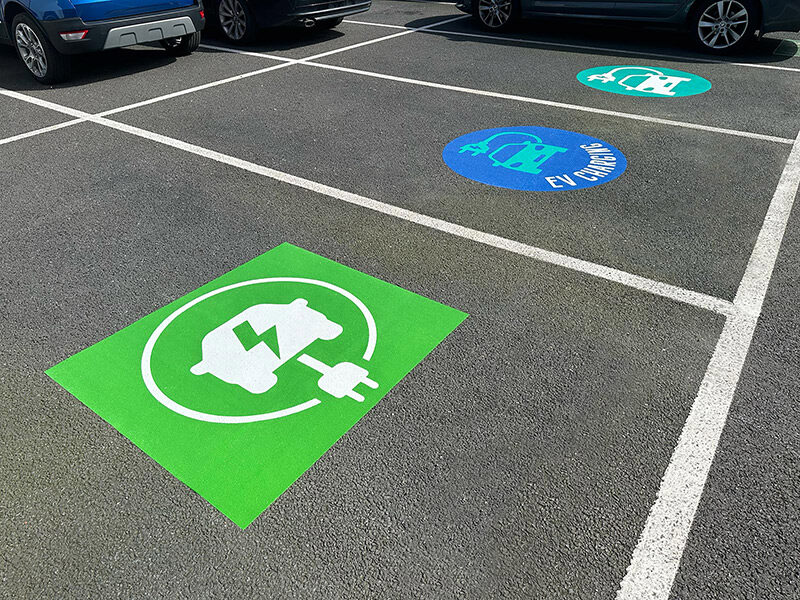 Line Marking EV Charging Bays<br />
